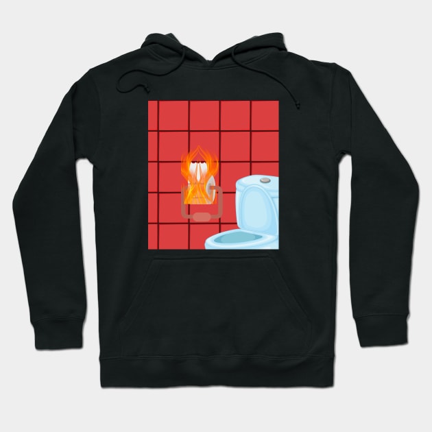 Toilet Paper In Hell Hoodie by AlmostMaybeNever